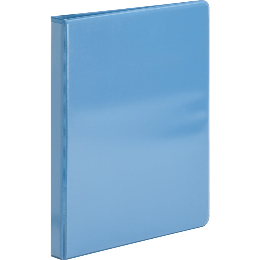Business Source Round-Ring View Binder — 1/2", Light Blue