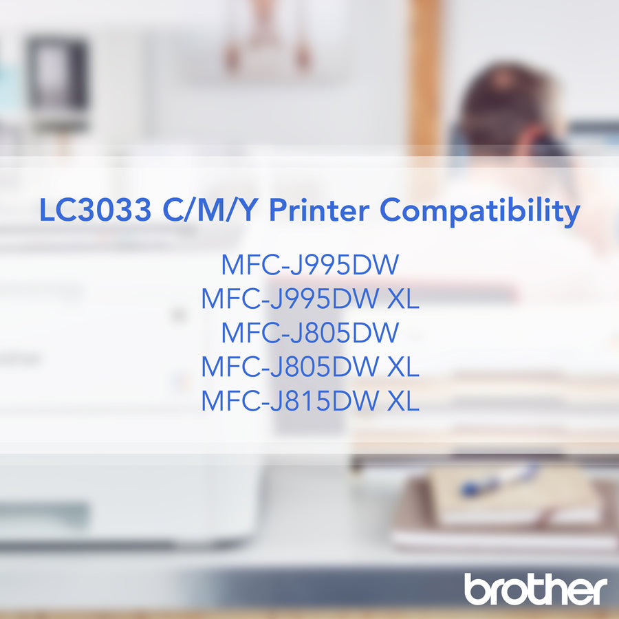 Cartouche d'encre Brother LC30333PKS Cyan haute capacité 1500 pages