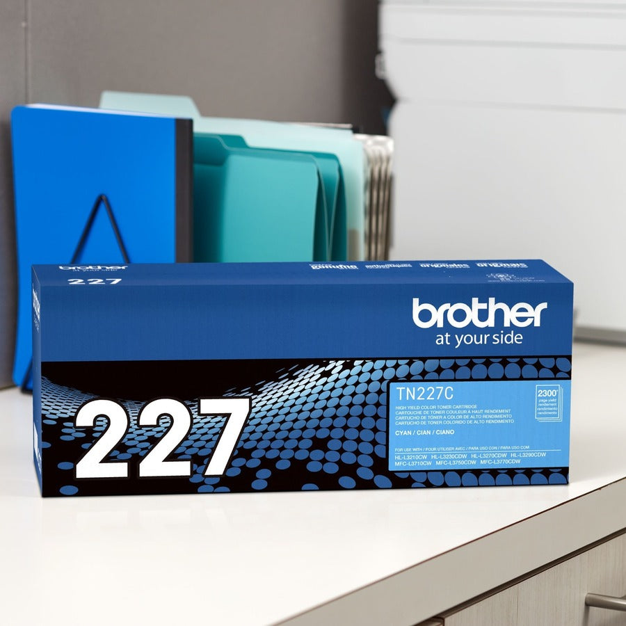 Brother TN-227C Original High Yield Laser Toner Cartridge - Cyan - 1 Each