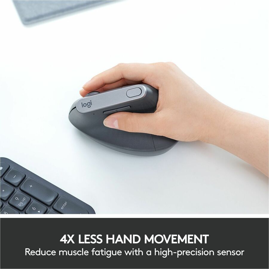 Logitech MX Vertical Ergonomic Mouse — Wireless/Bluetooth, 4000 dpi