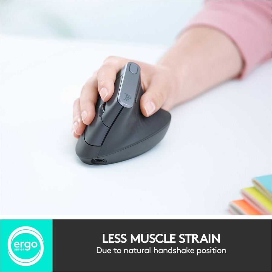 Logitech MX Vertical Ergonomic Mouse — Wireless/Bluetooth, 4000 dpi
