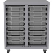 Lorell Pull-out Bins Mobile Storage Unit - Platinum