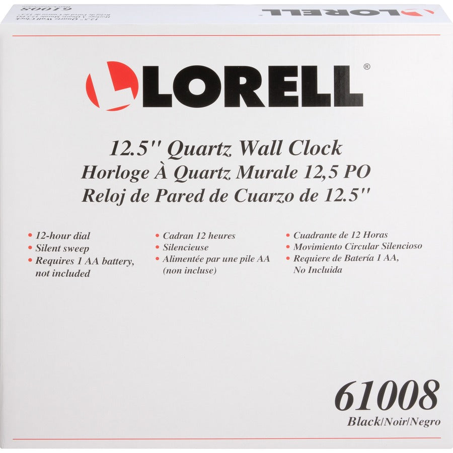 Lorell 12-1/2" Slimline Wall Clock