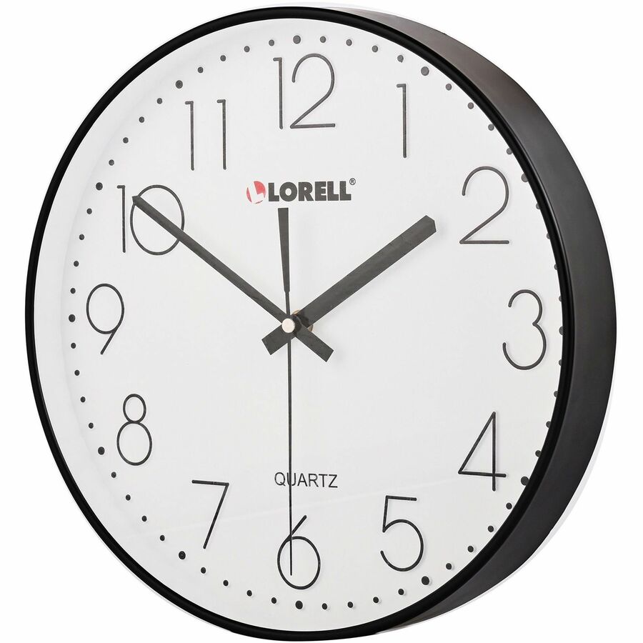 Lorell 12" Round Quiet Wall Clock