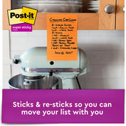 Post-it&reg; Super Sticky Notes - Energy Boost Color Collection - Orange, 3-Pack