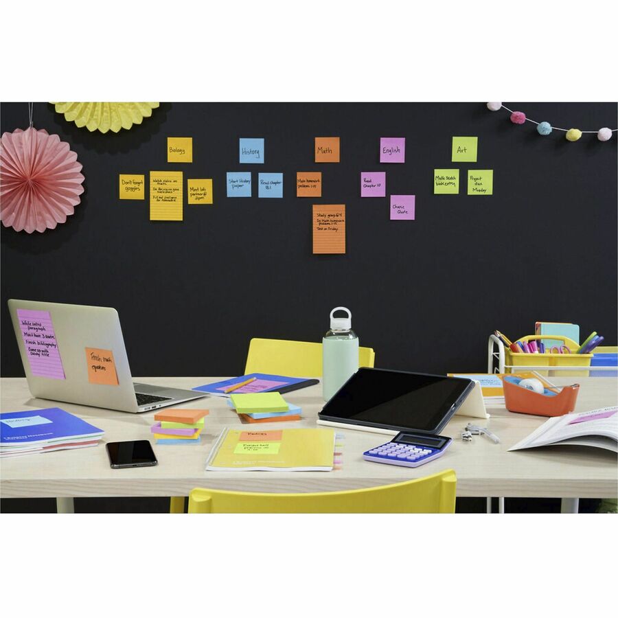 Post-it&reg; Super Sticky Notes - Energy Boost Color Collection - Orange, 3-Pack