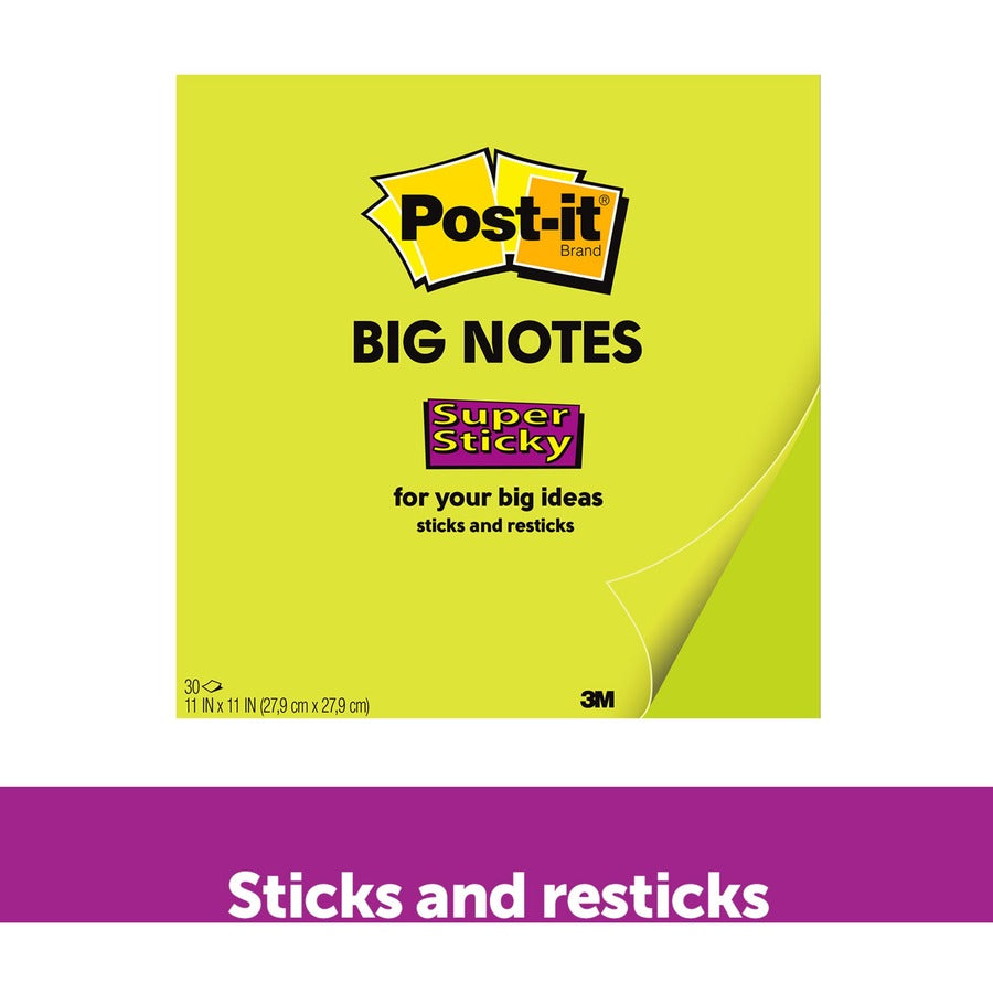 Post-it&reg; Super Sticky Big Notes - Green