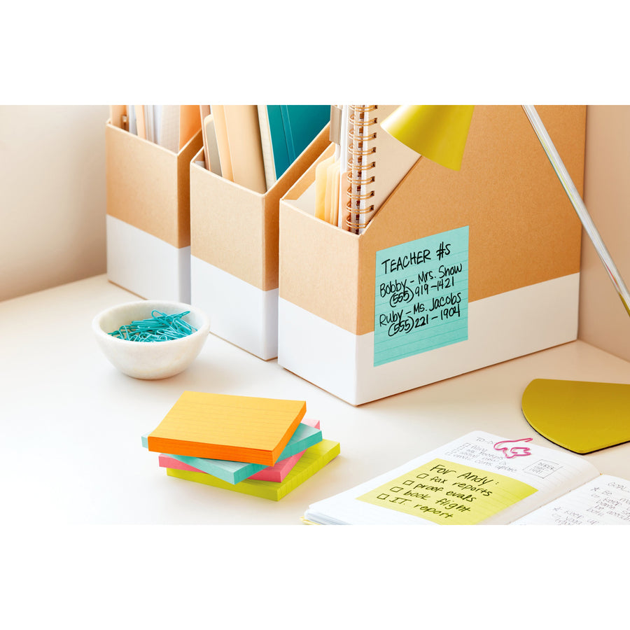 Post-it&reg; Super Sticky Pop-up Lined Note Refills - Blue