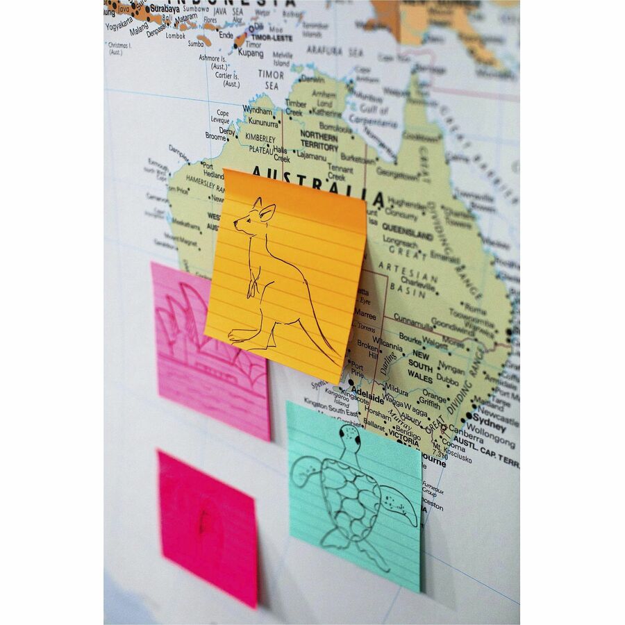 Post-it&reg; Super Sticky Pop-up Lined Note Refills - Blue