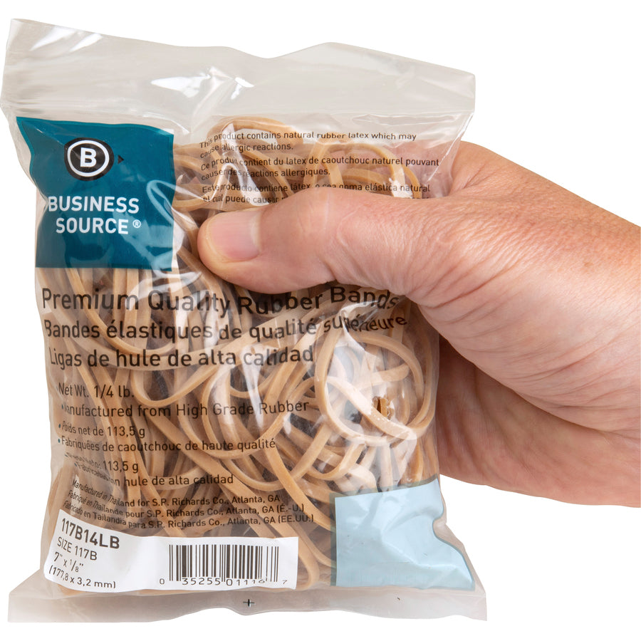 Business Source Rubber Bands - Size #117B, 4 oz Bag