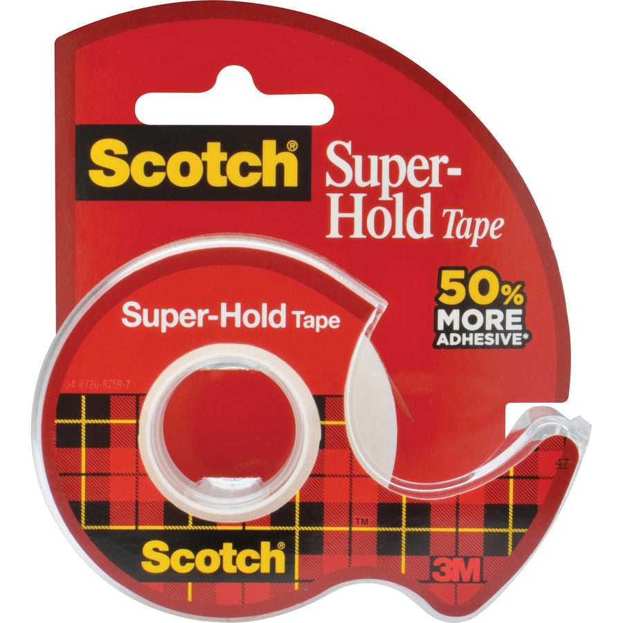 Scotch Super-Hold Invisible Tape, 3/4 in. x 18 yd. with Dispenser