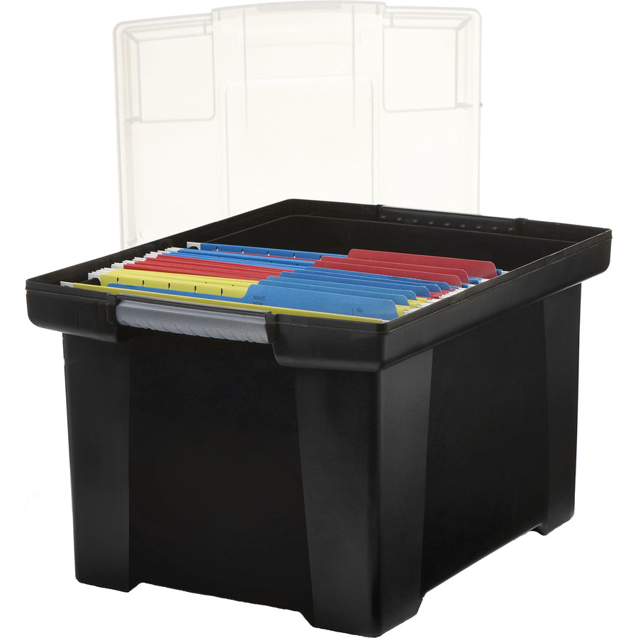 Storex Storage File Tote — 35 lb Capacity, Stackable