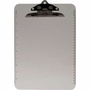 Business Source Spring Clip Plastic Clipboard - Blue