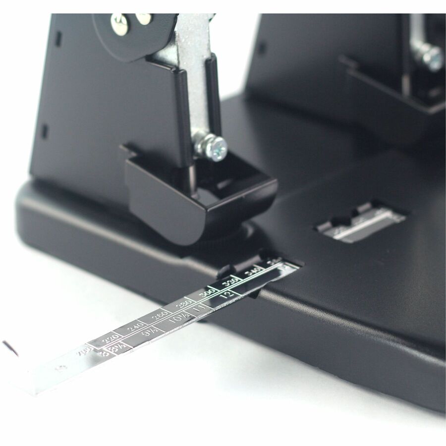 Business Source Adjustable Three-Hole Punch — 100-Sheet