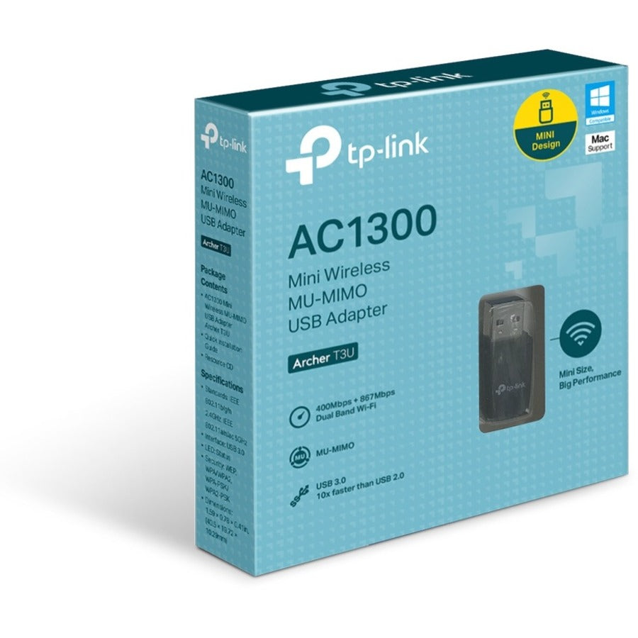 TP-Link T3U IEEE 802.11ac Dual Band Wi-Fi Adapter for Notebook