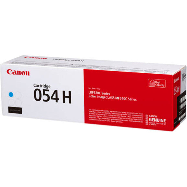 Cartouche de toner laser Canon 054H originale à haut rendement - Cyan - 1 pack