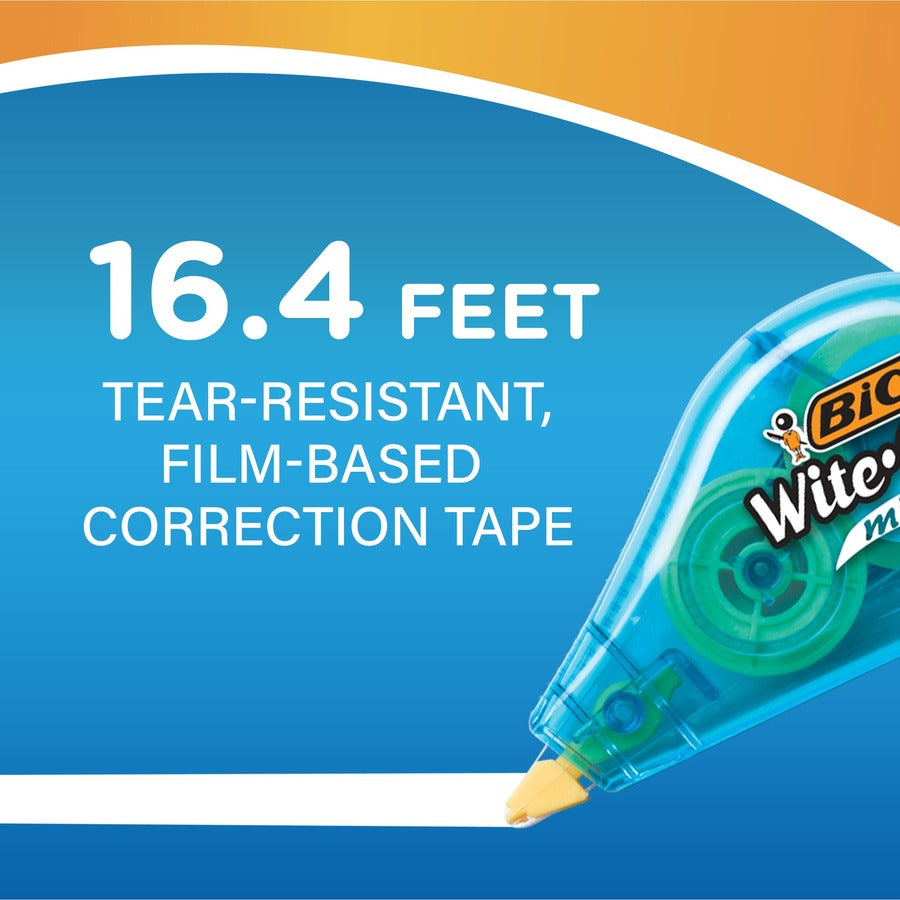 Wite-Out Mini Correction Tape, 16.1 Ft (4.90 M), White Tape, Translucent Dispenser