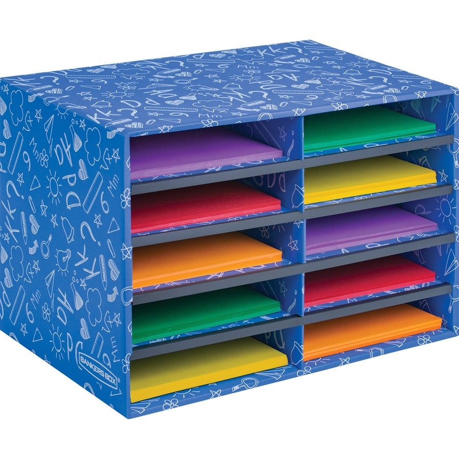 Bankers Box Classroom 10-Compartment Literature Sorter