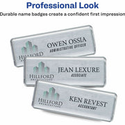 The Mighty Badge&reg; by Avery&reg; Mighty Badge Professional Reusable Name Badge System 0.5mm 1" x 3"