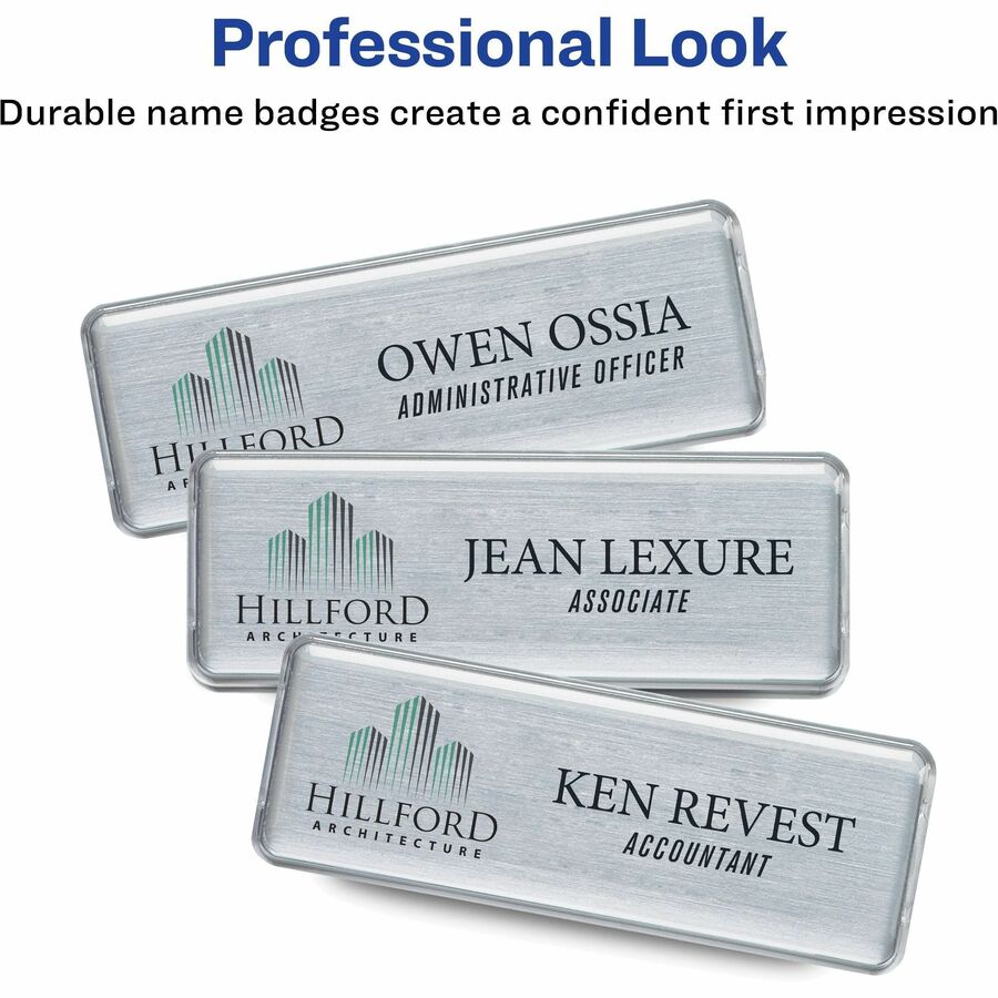The Mighty Badge&reg; by Avery&reg; Mighty Badge Professional Reusable Name Badge System 0.5mm 1" x 3"