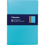 Blueline Soft Cover Notebooks – 5¾×8¼ – 64 pg – Assorted – 5-Pack