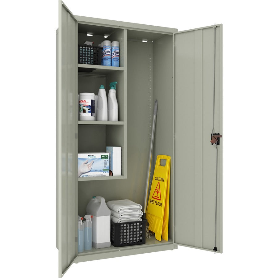 Lorell Fortress Series Janitorial Cabinet - Light Gray