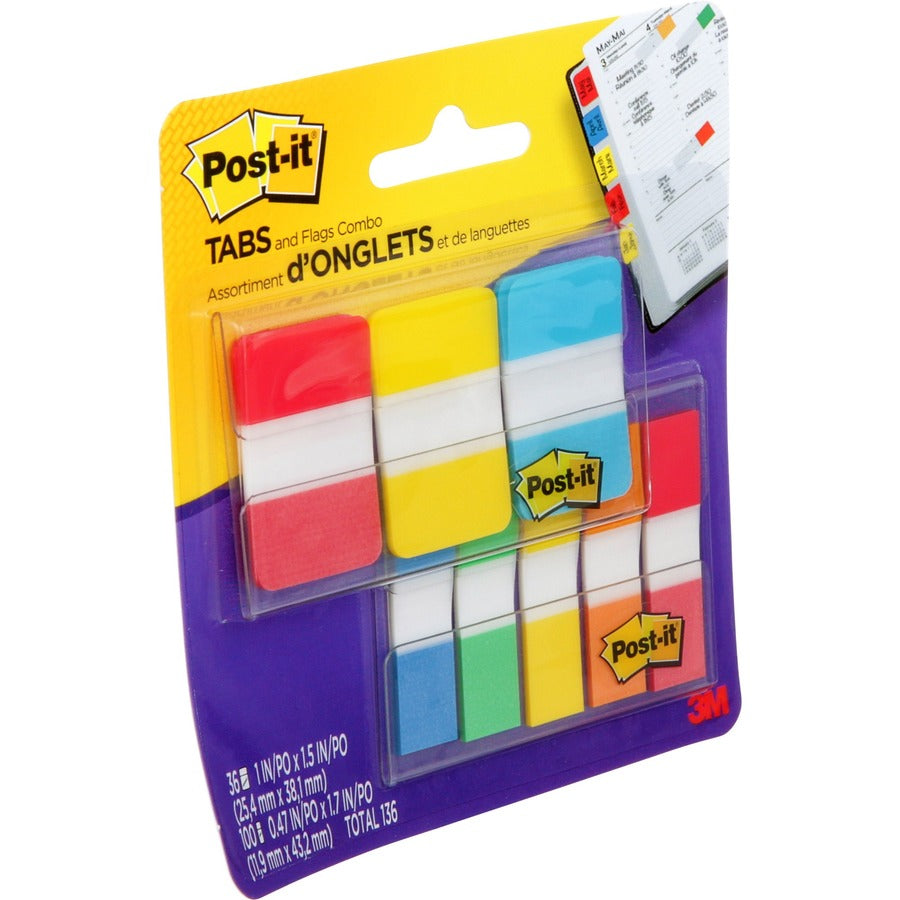 Paquet combiné d'onglets et de drapeaux Post-it
