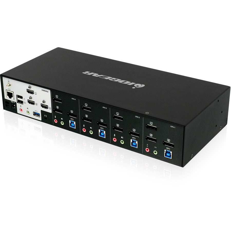 IOGEAR 4-Port 4K Triple View DisplayPort KVMP Switch with USB 3.0 Hub (TAA)