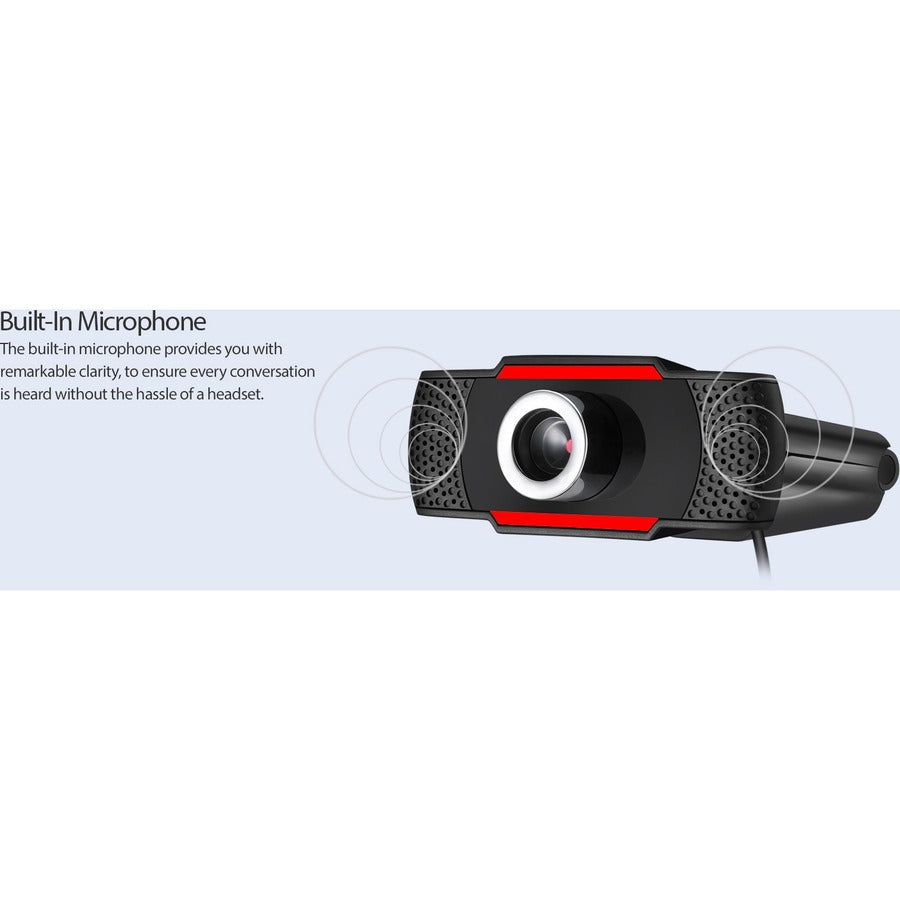Webcam Adesso CyberTrack CyberTrack H3 - 1,3 Mégapixel - 30 ips - Noir, Rouge - USB 2.0