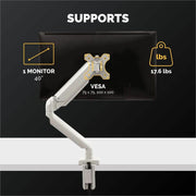 Fellowes Platinum Mounting Arm for Monitor - Silver - FEL8056501