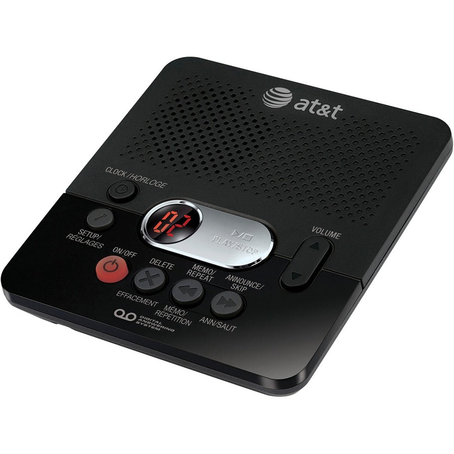 AT&T 1740 Digital Answering Machine, Black, 60-Minute Recording
