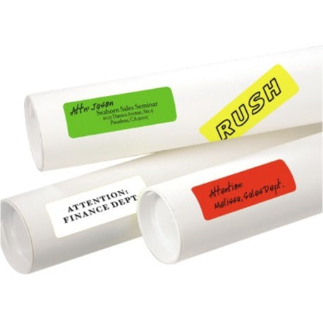 Avery® Removable Rectangular Colour Coding Labelsfor Laser or Inkjet Printers, 1" x 3"