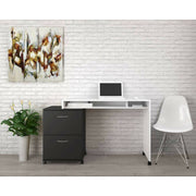 Nexera Essentials Mobile Filing Cabinet, 2-Drawer, Black