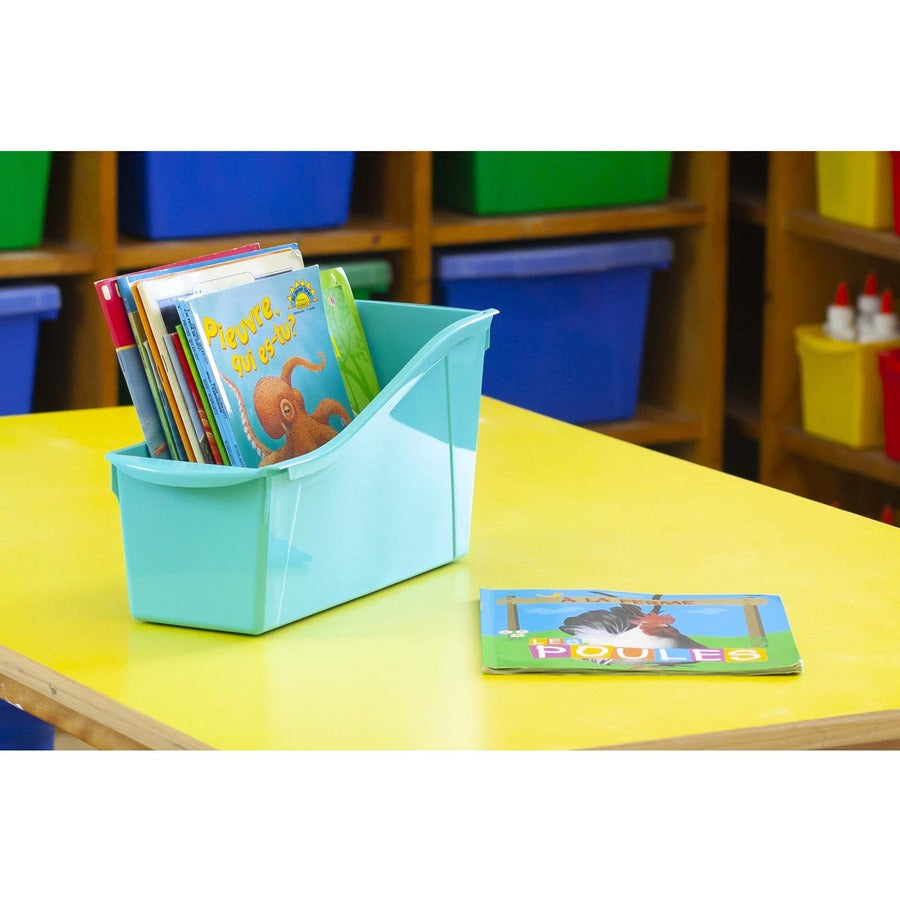 Storex Large Book Bin, Assorted Colors