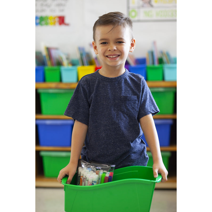 Storex Large Book Bin, Assorted Colors