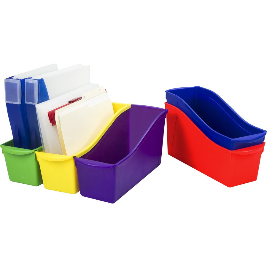Storex Large Book Bin, Assorted Colors