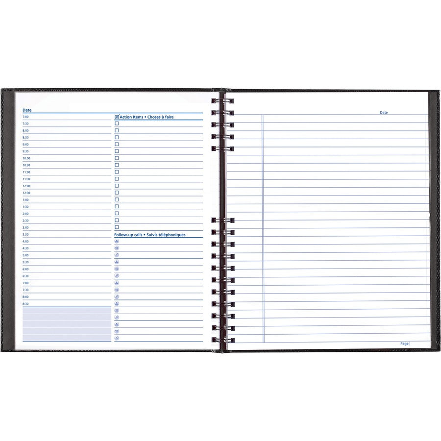 Blueline NotePro Undated Daily Planner — Hardcover, Black