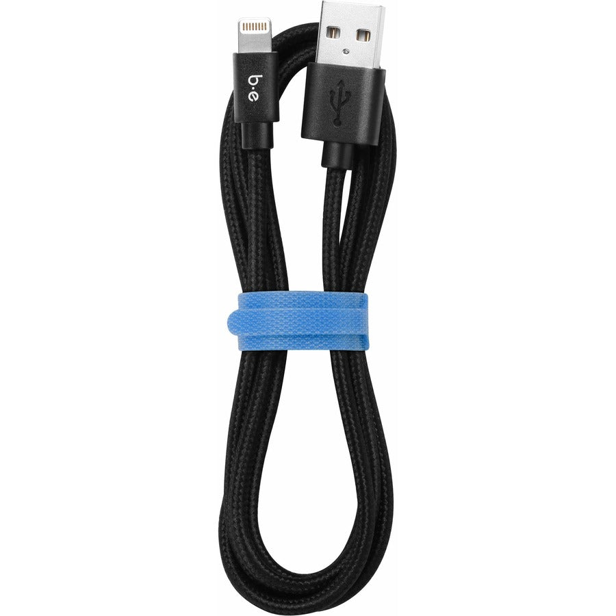 Blu Element Braided Charge/Sync Lightning to USB Cable 4ft Black