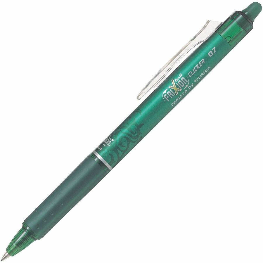 Pilot FriXion Clicker Retractable Erasable Gel Pen - Green 0.7mm