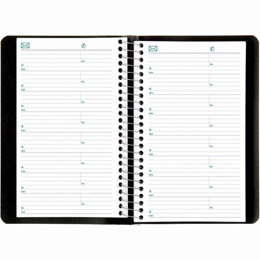 Blueline 2026 Essential 12-Month Daily Planner - January to December - 8" x 5" - Black - Bilingual