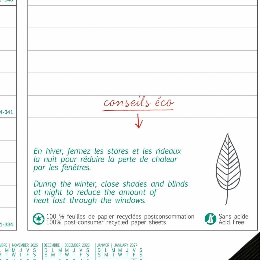 Blueline 2026 EcoLogix Monthly Desk Pad Calendar 22" x 17" — Bilingual