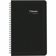 Blueline 2026 Essential 12-Month Daily Appointment Planner - January to December - 8" x 5" - Black - Bilingual