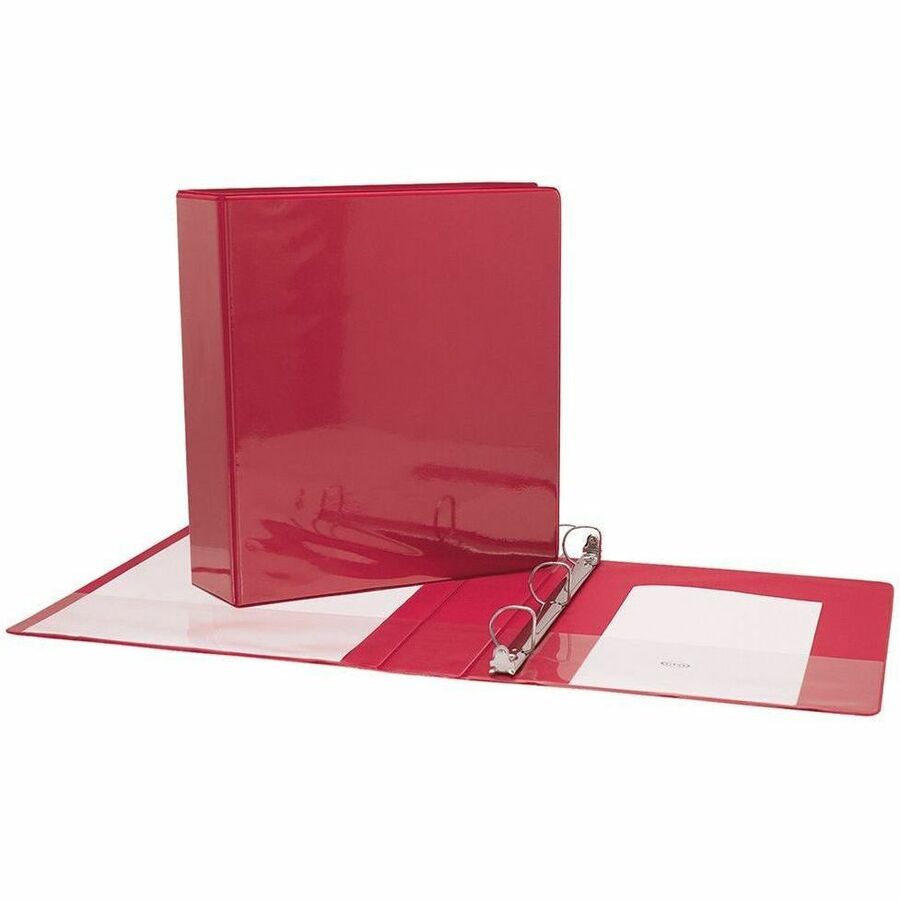 GEO View 1.5" D-Ring Presentation Binder - Red