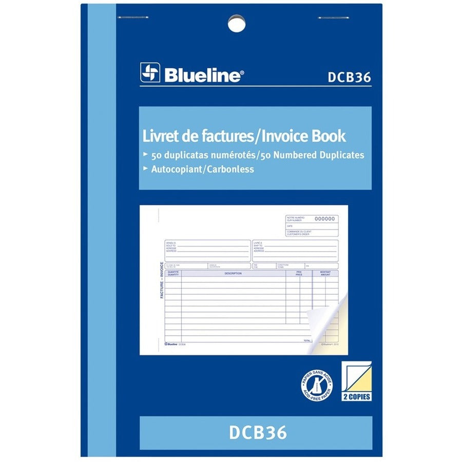 Blueline Invoices Book - BLIDCB36