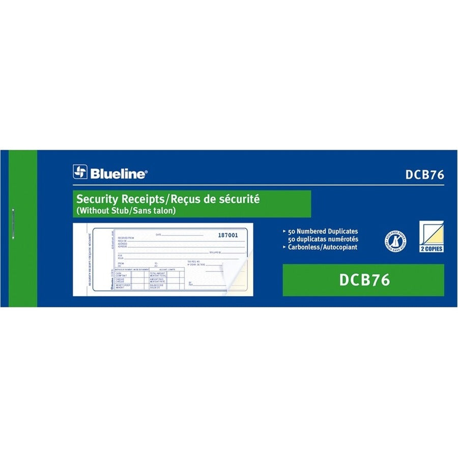 Blueline Security Receipts Book - BLIDCB79