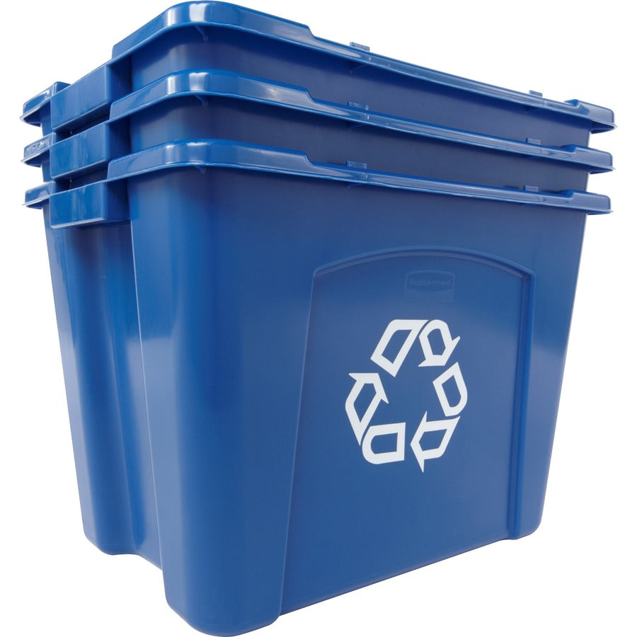 Rubbermaid Commercial Recycling Box 14 Gal Blue