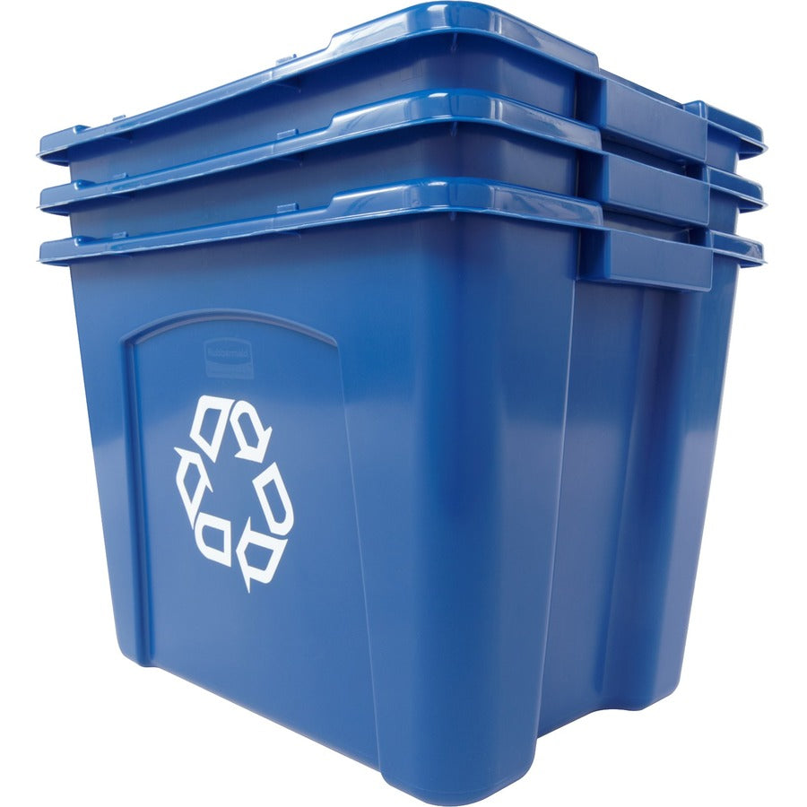 Rubbermaid Commercial Recycling Box 14 Gal Blue