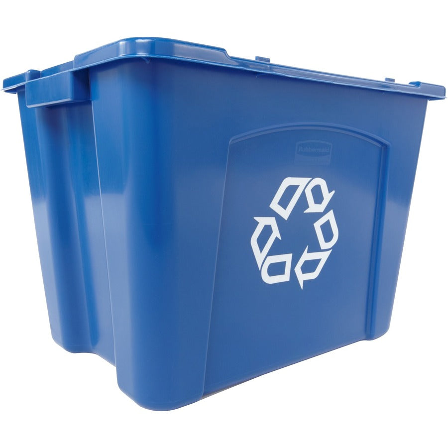 Rubbermaid Commercial Recycling Box 14 Gal Blue