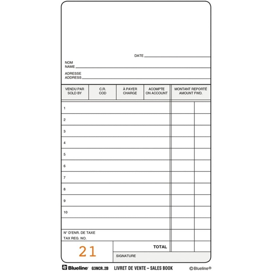 Blueline Sales Orders Book (Model 7)