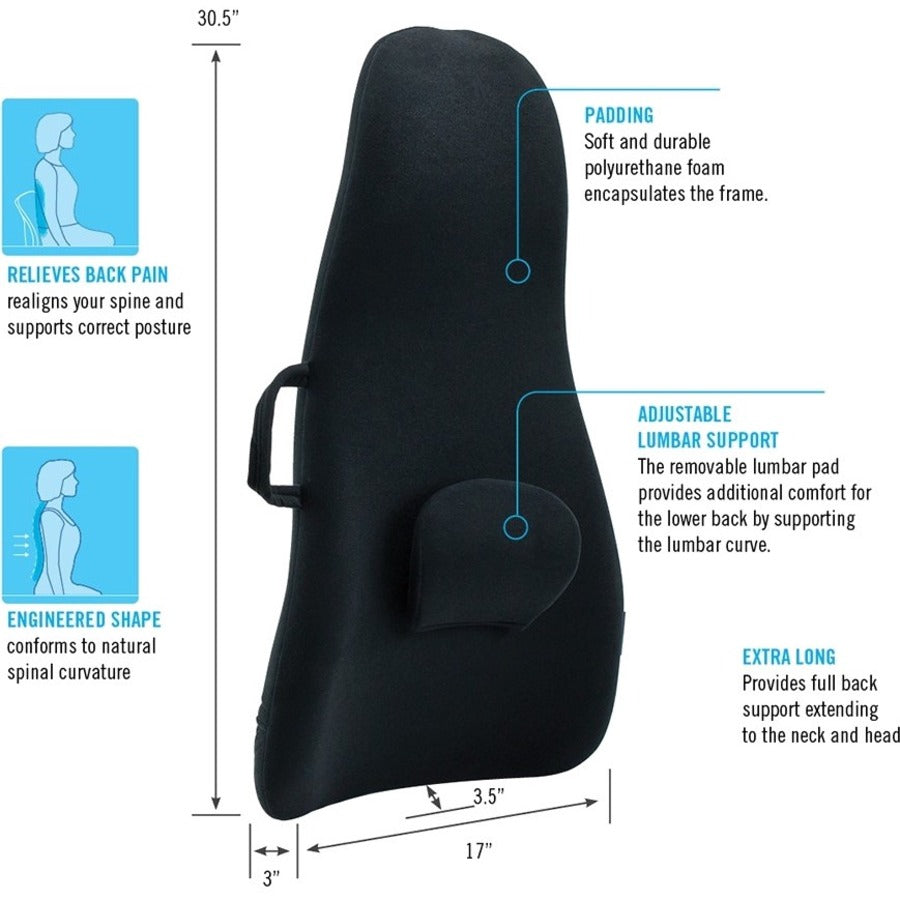 HoMedics ObusForme Highback Backrest Support — Black